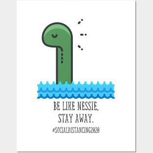 Nessie Social Distancing Posters and Art